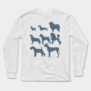 Dog silhouettes Long Sleeve T-Shirt